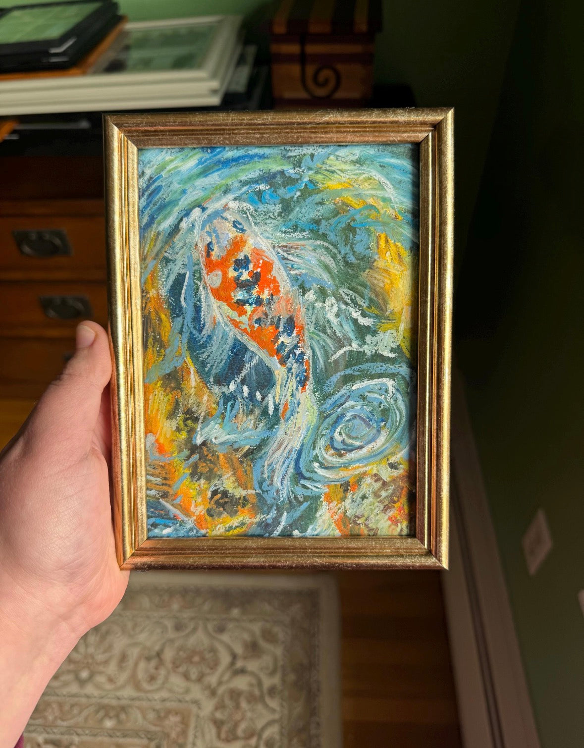 Koi Fish 5in by 7in Original