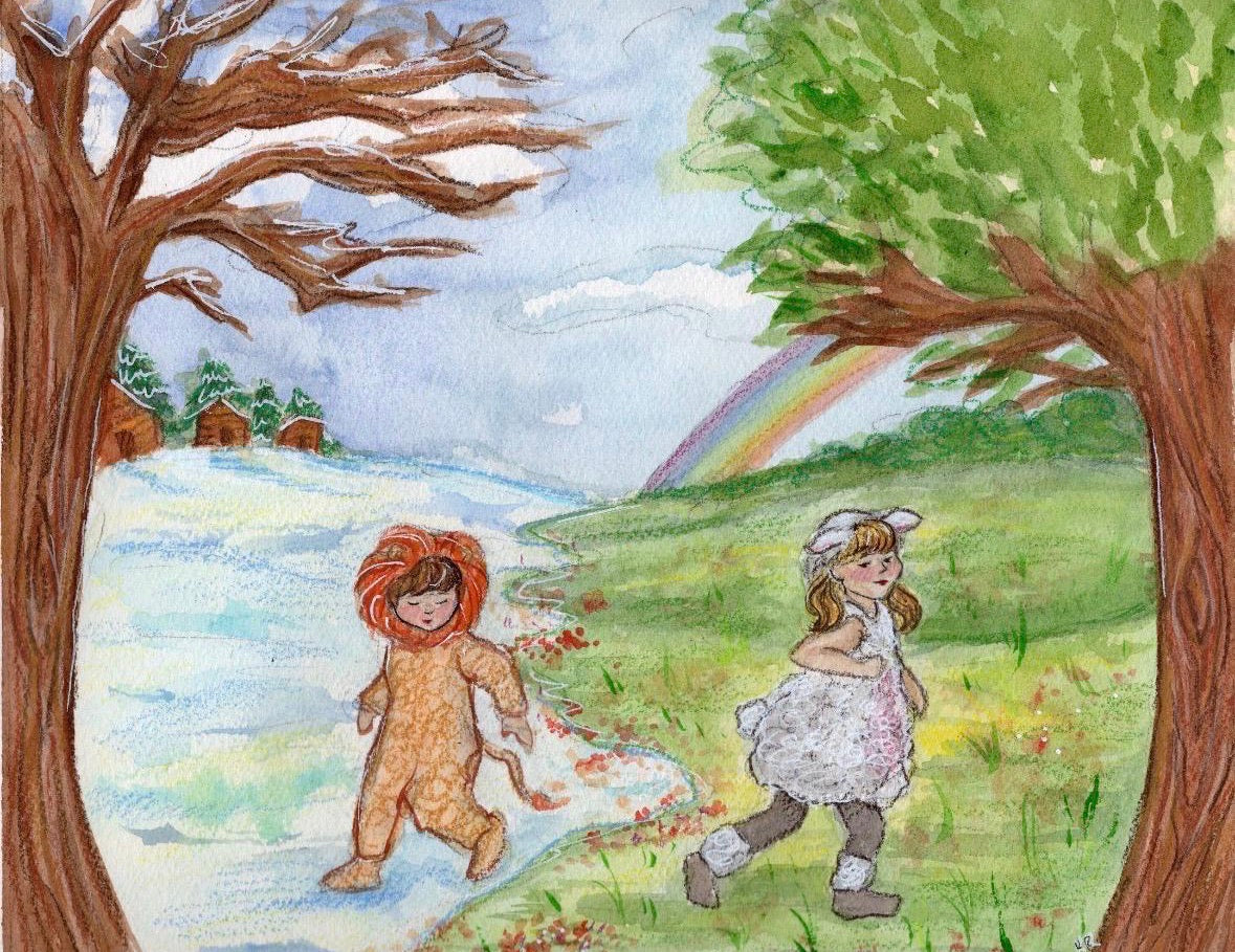 In Like a Lion, Out Like A Lamb 8in by 10in Original