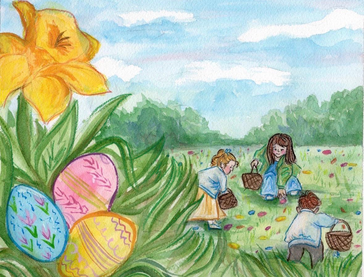 Egg Hunt 8in by 10in Original