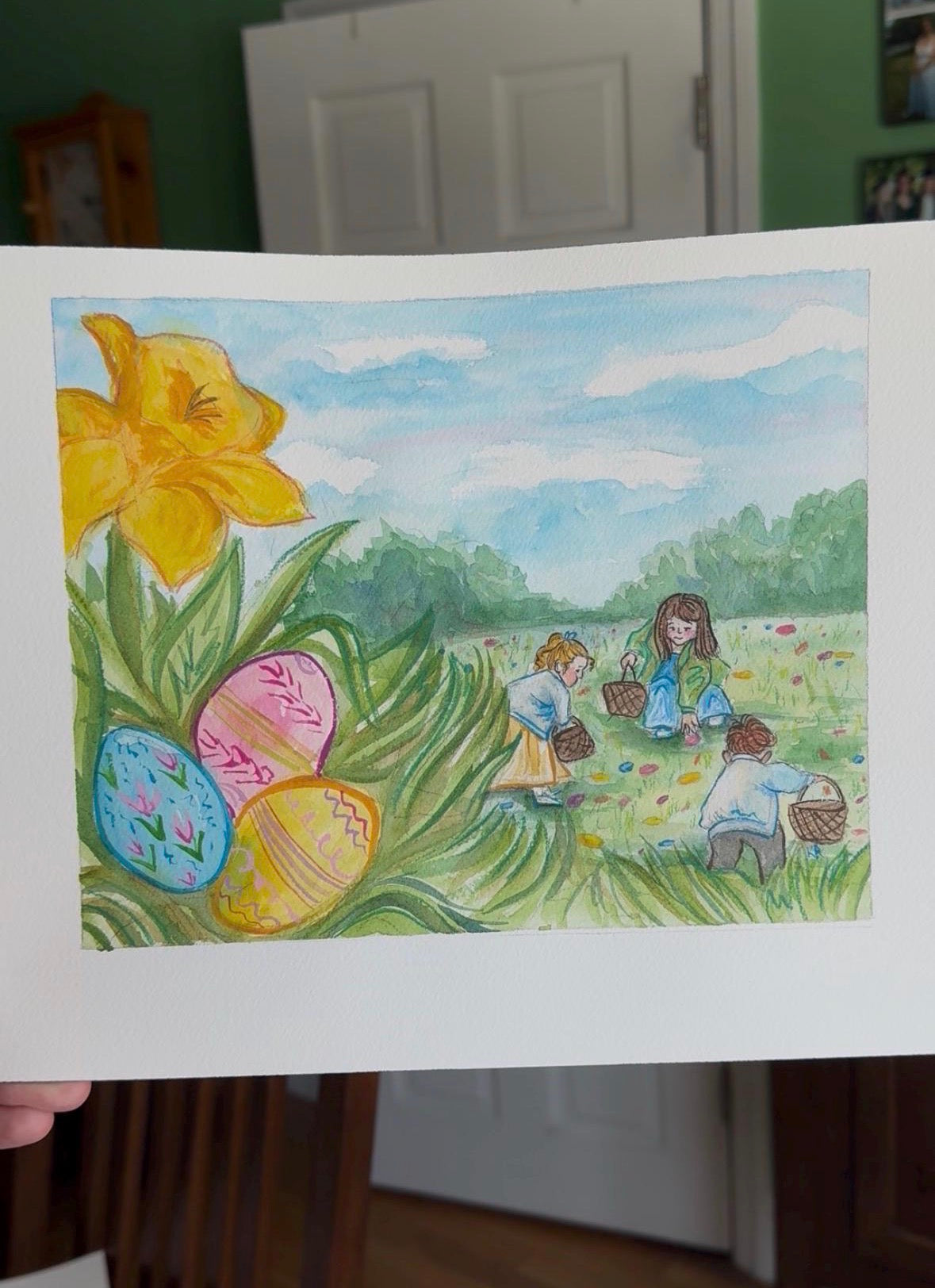 Egg Hunt 8in by 10in Original